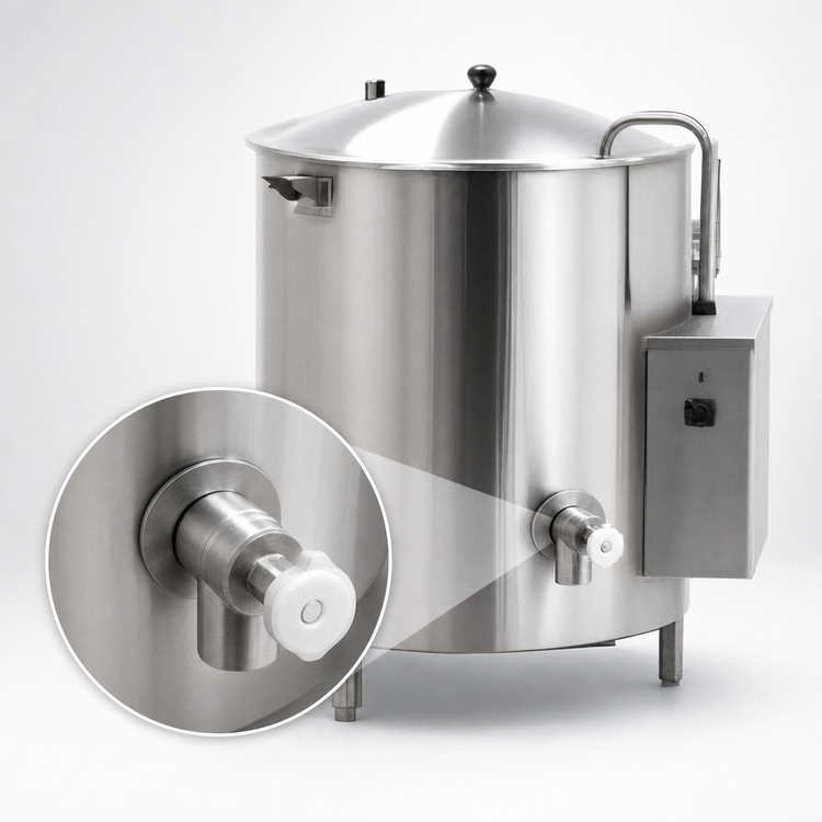 Product image #4 for Legion HEC-30 30-Gallon Electric 2/3 Jacketed Stationary Steam Kettle