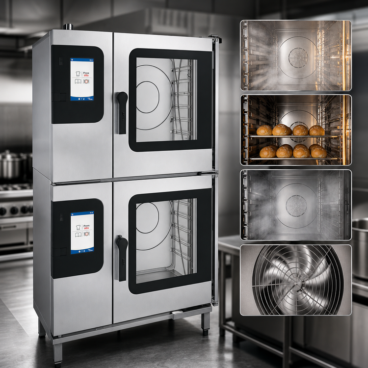 Product image #5 for Convotherm Maxx Pro K12 Stacked Gas Combi Oven/Steamer School Package