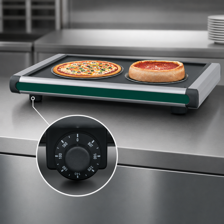 Product image #4 for Hatco Glo-Ray Designer Freestanding Warming Shelf, 36.25 Inch Wide, 2 Full-Size Pan Capacity