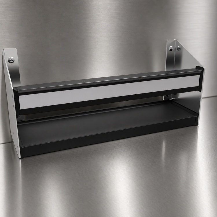 Product image #4 for Glastender SSR-14 Single Open Step-and-Rail Speed Rail, 14 Inch Wide