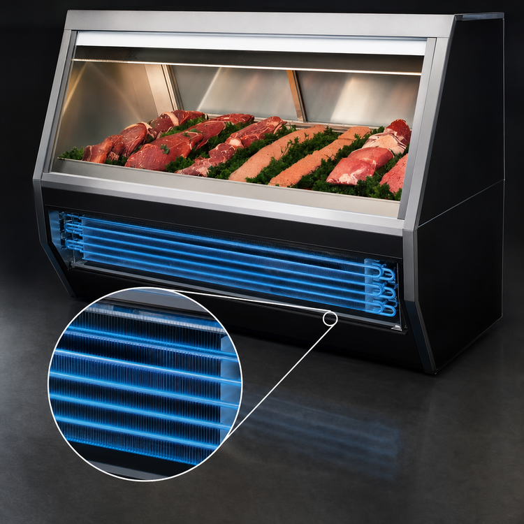 Product image #4 for Howard-McCray 35 Series 119-Inch Full Service Red Meat Service Case with Straight Glass and Self-Contained Refrigeration