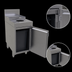 Thumbnail image #4 for Glastender Free-Standing Stainless Steel Underbar Dry Waste Unit with Hinged Door, 14 x 24 Inches