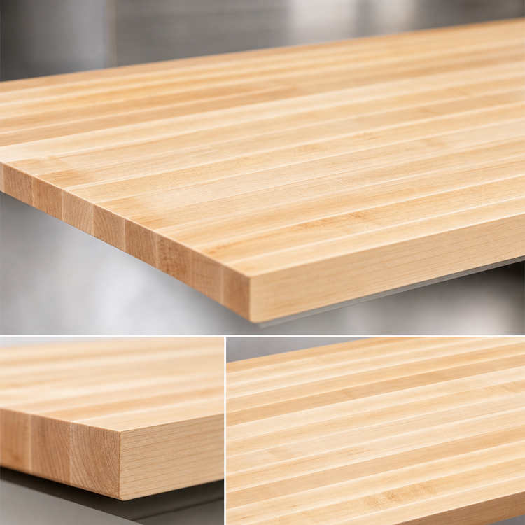 Product image #4 for John Boos Boos Block 72 x 25 Inch Edge Grain Maple Kitchen Countertop, 1-1/2 Inch Thick, Oil Finish