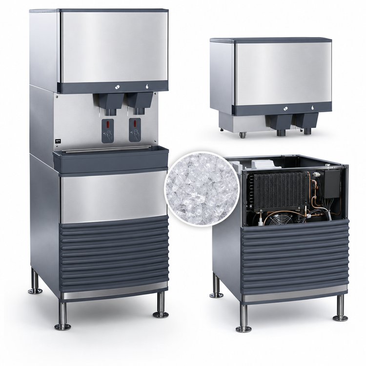 Product image #4 for Follett Symphony Plus 110FB414A-S Freestanding Ice & Water Dispenser with SensorSAFE and 425 lb. Chewblet Ice Production