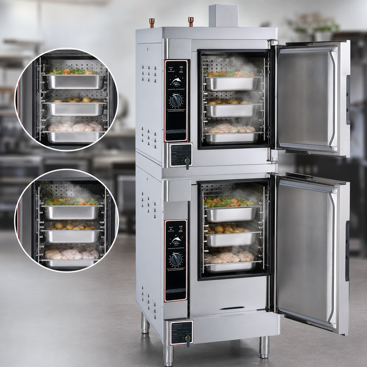 Product image #4 for Southbend Sirius II Boilerless Gas Convection Steamer, 2-Compartment, Manual Controls