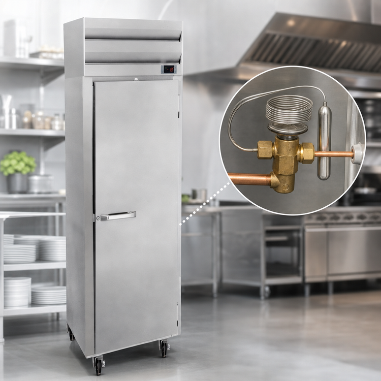 Product image #5 for Howard-McCray SR Series Single-Section Remote Reach-In Refrigerator, 22 Cu. Ft., Solid Full-Hinged Door
