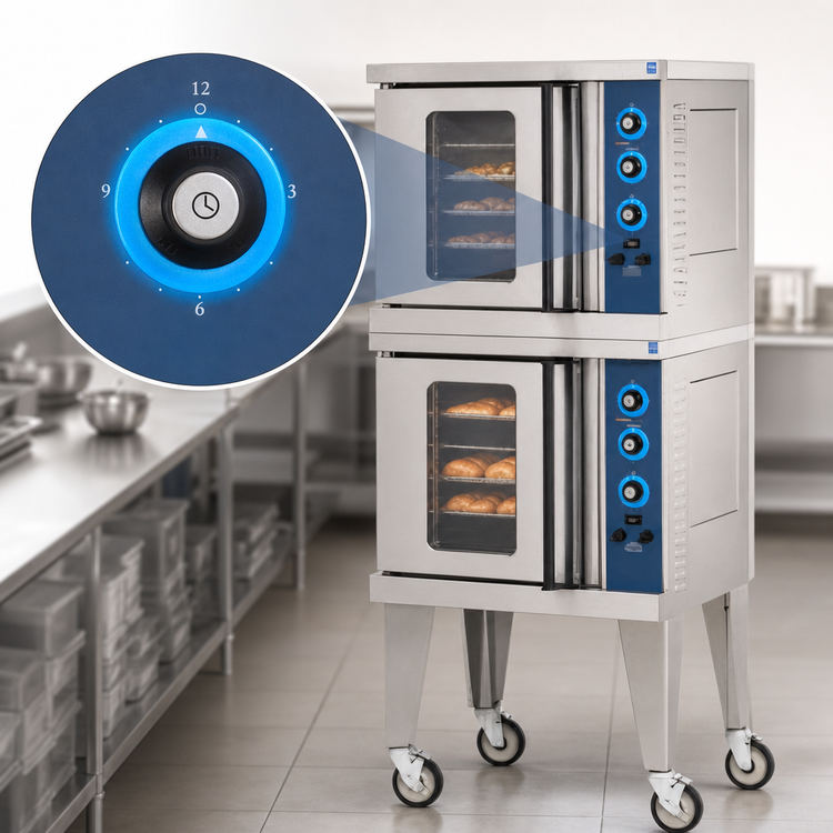 Product image #4 for Duke 59-E4XX Double Deck Half-Size Electric Convection Oven with Solid State Controls