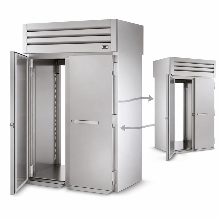 Product image #4 for True SPEC SERIES Roll-Thru Two-Section Refrigerator with Solid Swing Doors, Stainless Steel, 89-Inch High
