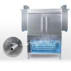 Thumbnail image #4 for Jackson WWS RackStar® RACKSTAR 44CS Single-Tank High-Temperature Steam-Heated Conveyor Dishwasher, 223 Racks/Hour, Stainless Steel