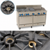 Thumbnail image #4 for Comstock-Castle 60-Inch Commercial Gas Range with 4 Open Burners, 24-Inch Raised Griddle, 12-Inch Char-Broiler, and 2 Standard Ovens
