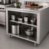 Thumbnail image #4 for Advance Tabco EB-SS-306 72-Inch x 30-Inch Stainless Steel Work Table with Open Front Cabinet Base