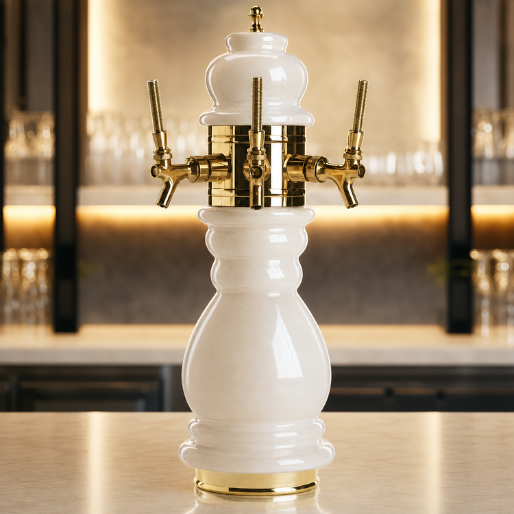 Product image #4 for Micro Matic Black Forest Ceramic Countertop Air-Cooled Draft Beer Tower with 3 Faucets