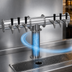 Thumbnail image #4 for Krowne 6-Faucet Glycol-Cooled Pipe T-Head Beer Tower, 31-3/4-Inch Overall Length, Brushed Stainless Steel