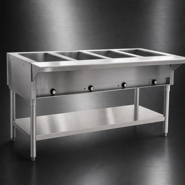 Product image #4 for Eagle Group Electric Open-Base Hot Food Table, 4 Dry Wells, 63-1/2-Inch Wide, 208V/1-Phase