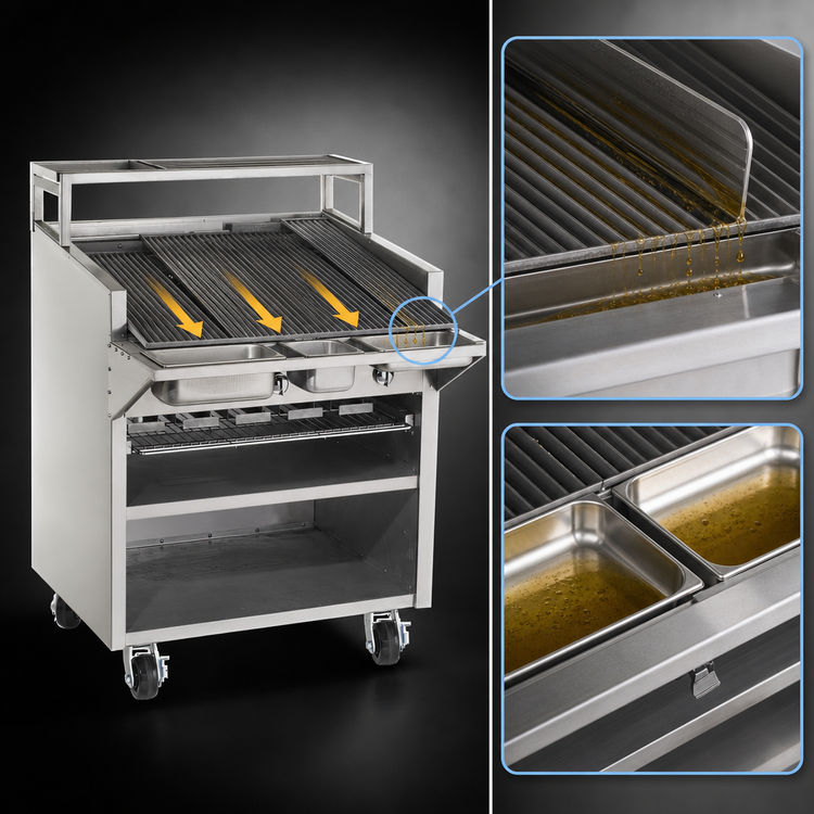 Product image #4 for Bakers Pride Dante Series 48-Inch Floor Model Gas Radiant Charbroiler with Open Cabinet Base