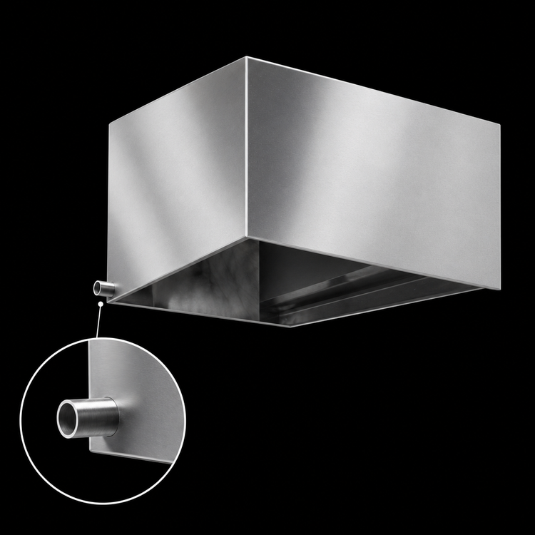 Product image #4 for SpecAir 48-Inch W x 36-Inch D x 20-Inch H Condensate Hood with Exhaust Duct, 304 Stainless Steel