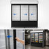 Thumbnail image #4 for Atosa Three-Section Sliding Glass Door Merchandiser Refrigerator, 68 Cu. Ft., Bottom-Mount, Black Exterior