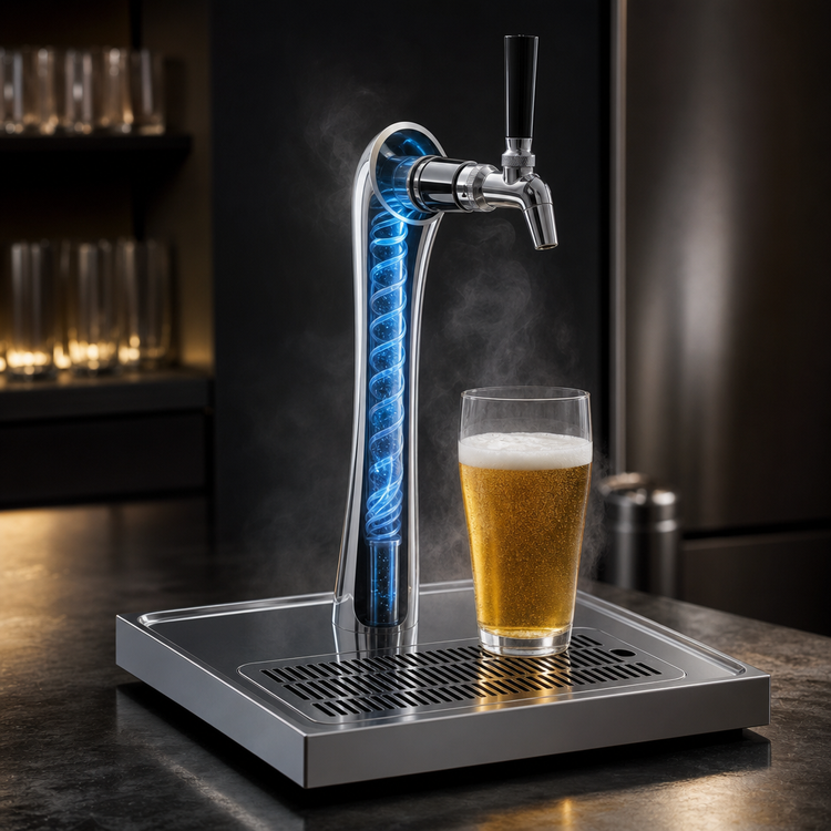 Product image #4 for Perlick Lucky Countertop Glycol-Cooled Draft Beer Tower, 1 Faucet, Polished Chrome