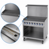 Thumbnail image #4 for Imperial Pro Series 36-Inch Gas Restaurant Range with Griddle Top and Open Cabinet Base