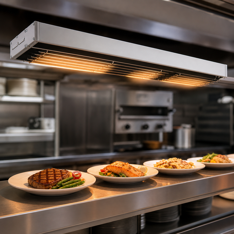 Product image #4 for Hatco Glo-Ray® High Watt Dual Infra-Black Lighted Strip Heater, 66 Inch, 240V, Aluminum