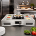 Thumbnail image #5 for TableCraft Single Induction Countertop Station Kit with Cooling Plates, Random Swirl Finish
