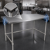 Thumbnail image #4 for John Boos 16-Gauge Stainless Steel Flat Top Work Table with Stallion Safety Edge, 84 x 48 Inches