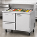 Thumbnail image #5 for Turbo Air PRO Series 48-Inch Two-Section Sandwich/Salad Prep Table with 12-Pan Top, 1 Door, and 2 Drawers