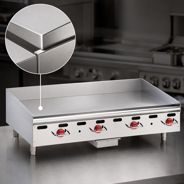 Product image #4 for Wolf AGM24 Countertop Gas Heavy Duty Griddle with 24 x 24 Inch Cooking Surface, 1-Inch Polished Steel Plate