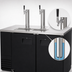 Thumbnail image #4 for Everest Refrigeration Two-Section Direct Draw Keg Refrigerator with Dual Stainless Steel Draft Towers, 17 Cu. Ft., 24-1/2 in. Deep
