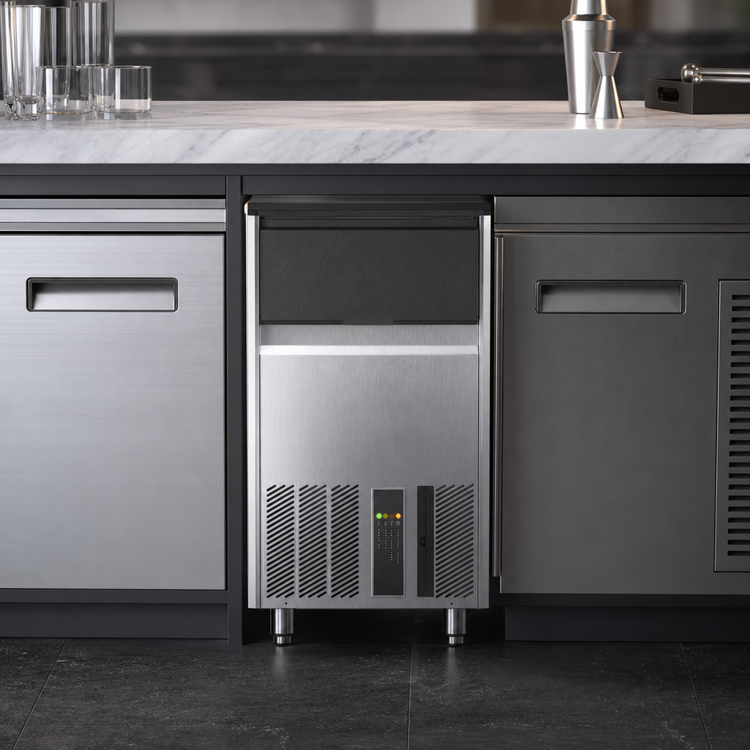 Product image #4 for Ice-O-Matic Undercounter Gourmet Grande Cube Ice Maker with 48.5 lb. Built-In Bin, Air-Cooled, 121 lb./Day