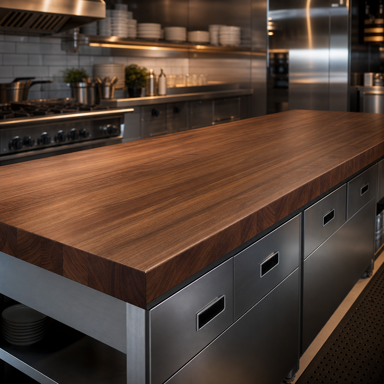 Product image #4 for Boos Block 84 Inch x 27 Inch American Black Walnut Edge Grain Kitchen Countertop