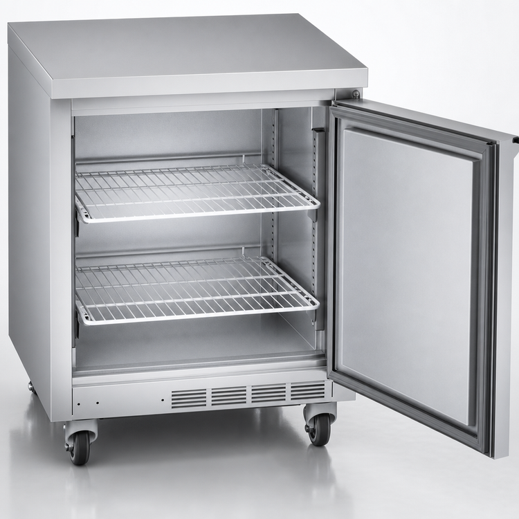 Product image #4 for Beverage Air WTF27HC-FLT Shallow Depth Worktop Freezer, 1 Section, Solid Door, Flat Top