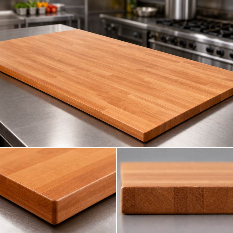 Product image #4 for Boos Block American Cherry Edge Grain Kitchen Countertop with Varnique Finish, 96 x 42 x 1-1/2 Inches