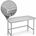 Thumbnail image #4 for Advance Tabco 84-Inch x 24-Inch 14-Gauge 304 Stainless Steel Work Table with Open Base and Non-Drip Edge