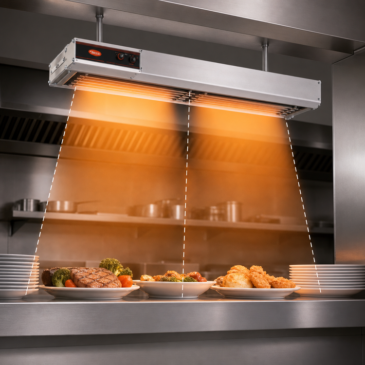 Product image #4 for Hatco Glo-Ray® 24-Inch Dual Infra-Black Unlighted Strip Heater, 1000W, 3-Inch Spacer, Aluminum Housing