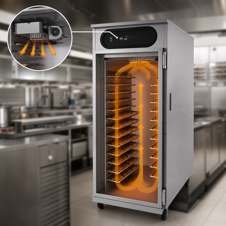 Product image #4 for hotLOGIX HL8-14 3/4 Height Insulated Heated Holding Cabinet, 1 Compartment, 28 Pan Capacity