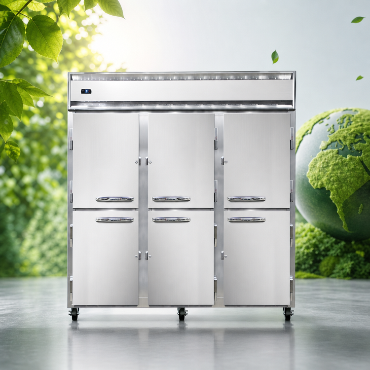 Product image #4 for Continental Refrigerator 3FSNHD Three-Section Shallow Depth Half-Height Solid Door Reach-In Freezer