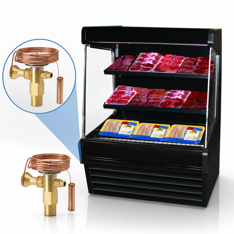 Product image #4 for Howard-McCray Ovation Series 51-Inch Remote Meat Open Merchandiser with 2-Tier Slanted LED Shelves, Black