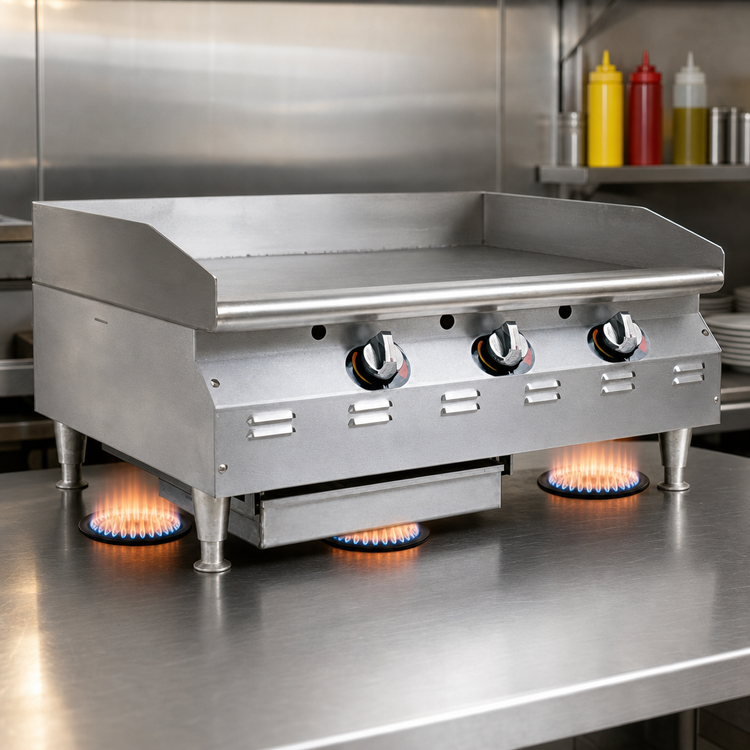 Product image #4 for RedHots Chef's Line Extra-Deep 36-Inch Countertop Liquid Propane Gas Griddle with Manual Controls
