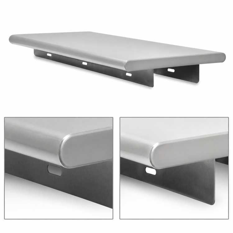 Product image #4 for Advance Tabco 120-Inch x 18-Inch Stainless Steel Pass-Thru Shelf