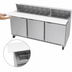 Thumbnail image #5 for Beverage-Air 72-Inch Three-Section Sandwich Prep Table Refrigerated Counter with 17-Inch Cutting Board and 18-Pan Opening