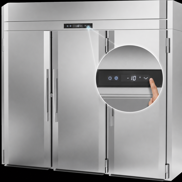 Product image #4 for Victory UltraSpec™ Three-Section Roll-In Freezer, Self-Contained, Standard Depth, Stainless Steel