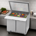 Thumbnail image #4 for Beverage-Air Mega Top Two-Section Refrigerated Prep Table with See-Thru Lids, 36-Inch Wide, 15-Pan Capacity