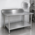 Thumbnail image #4 for John Boos Stallion 108-Inch x 24-Inch Stainless Steel Work Table with 5-Inch Backsplash and Adjustable Undershelf