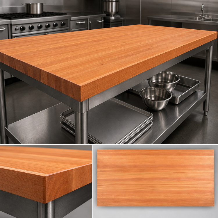 Product image #4 for Boos Block American Cherry Edge Grain Kitchen Countertop, Varnique Finish, 108 x 48 x 3 Inches