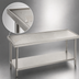 Thumbnail image #4 for Advance Tabco 84 Inch x 30 Inch 14-Gauge 304 Stainless Steel Flat Top Work Table with Adjustable Galvanized Undershelf