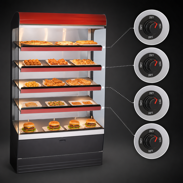 Product image #4 for Alto-Shaam HSM-48/5S/T Halo Heat Self-Service Heated Shelf Merchandiser, 48 Inch Floor Model