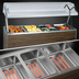 Thumbnail image #4 for Vollrath 2-Series Affordable Portable 4-Well Open-Well Hot Food Station with Buffet Breath Guard and Sliding Door Storage Base