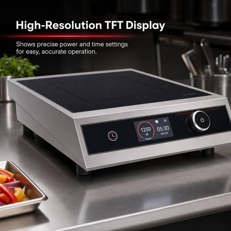 Product image #4 for Hatco Rapide Cuisine Countertop Heavy-Duty Single-Burner Induction Range, 120V, 1800W