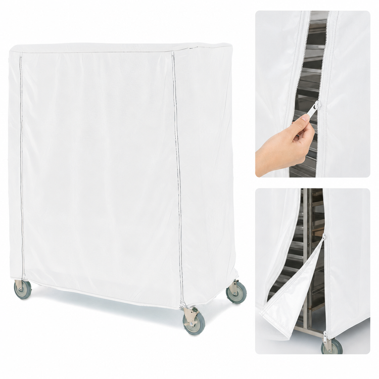 Product image #4 for Metro Waterproof Vinyl-Nylon Coated Cart Cover for 48 x 21 x 54 Inch Banquet Carts